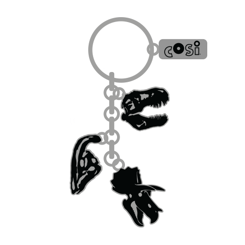 DINO FOSSIL CHARM KEYCHAIN