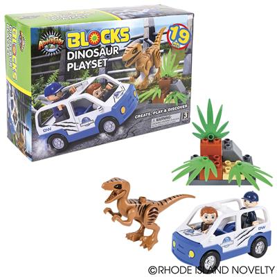 BLOCKS DINOSAUR SET 19PC